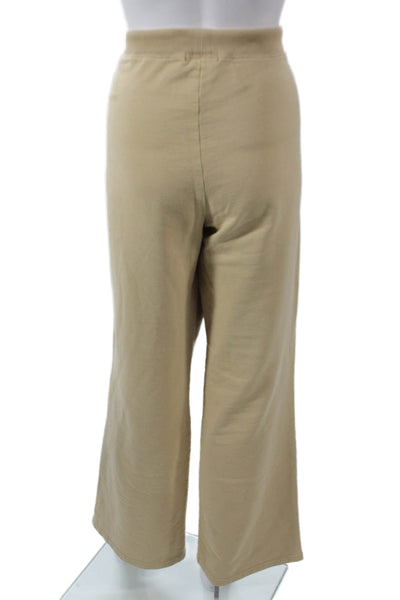 Lauren Ralph Lauren Womens Sweatpants Beige Cotton Drawstring Solid Size L
