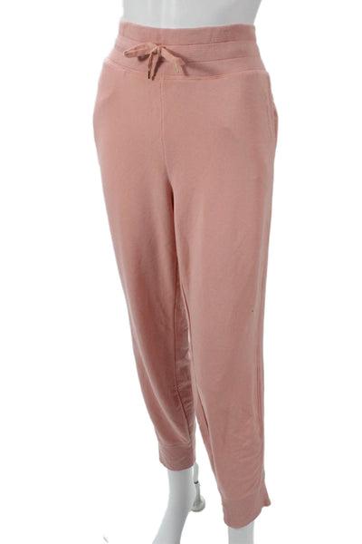 Lauren Ralph Lauren Women Pink Viscose Jogger Pants Drawstring Size L