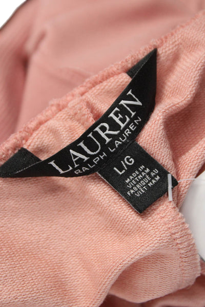 Lauren Ralph Lauren Women Pink Viscose Jogger Pants Drawstring Size L