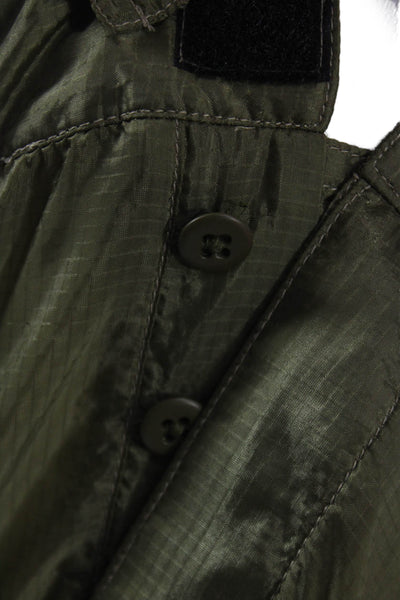 RLX Ralph Lauren Women Cargo Shorts Green Nylon Buckle Size M