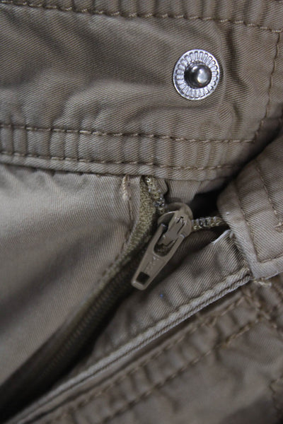 Lauren Ralph Lauren Womens Cargo Shorts Beige Cotton Button Size 14