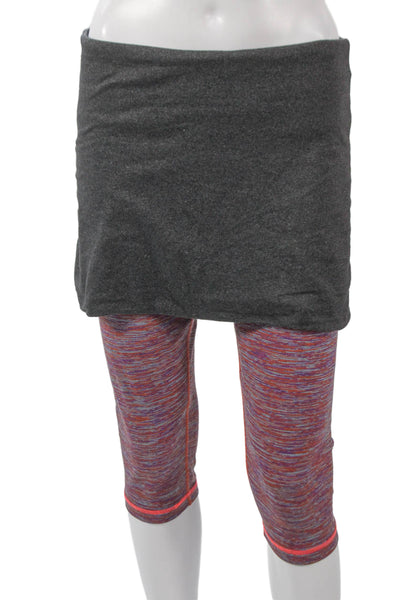Lululemon Women Athletic Solid Gray Nylon Skort Fall Size 10