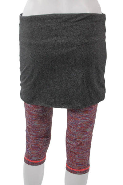 Lululemon Women Athletic Solid Gray Nylon Skort Fall Size 10