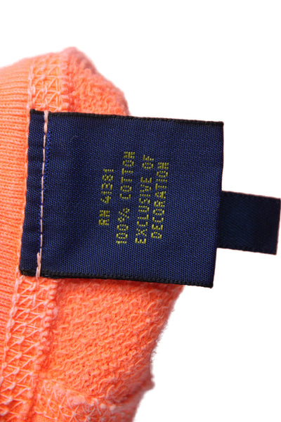 Polo Ralph Lauren Womens Orange Cotton Mini Skirt Drawstring Size XL