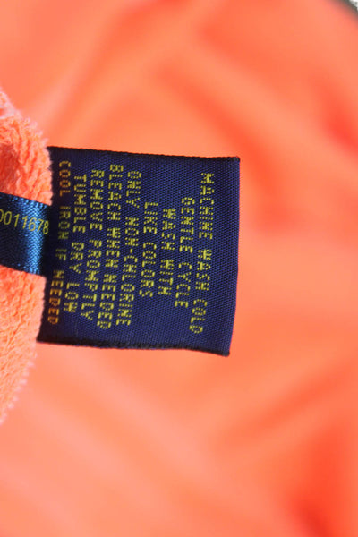 Polo Ralph Lauren Womens Orange Cotton Mini Skirt Drawstring Size XL