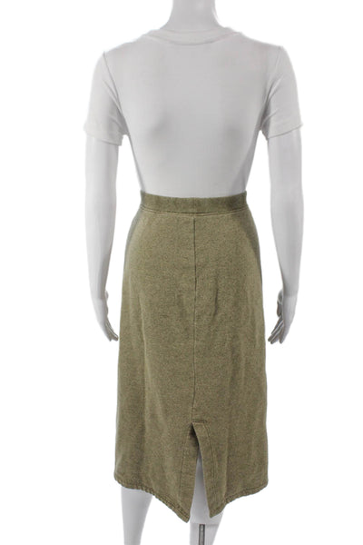Lauren Ralph Lauren Womens Green Straight Pencil Skirt Cotton Blend Size L
