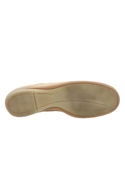 Stuart Weitzman Womens Lace Up Slip On Metallic Leather Mules Sneakers Brown 8