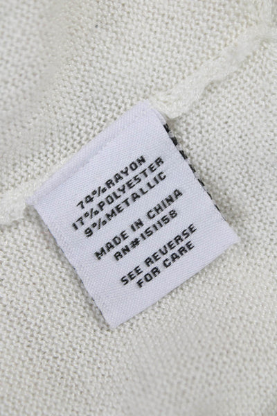 525 Women Basic Sleeveless Cowl Neck Rayon Tank White Tie Size S