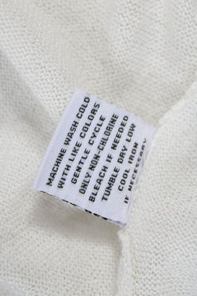 525 Women Basic Sleeveless Cowl Neck Rayon Tank White Tie Size S