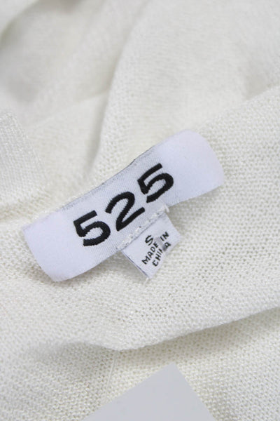 525 Women Basic Sleeveless Cowl Neck Rayon Tank White Tie Size S