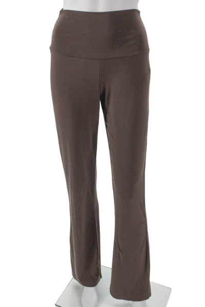 Norma Kamali Women Pants Brown Solid 95% Polyester 5% Spandex Size S