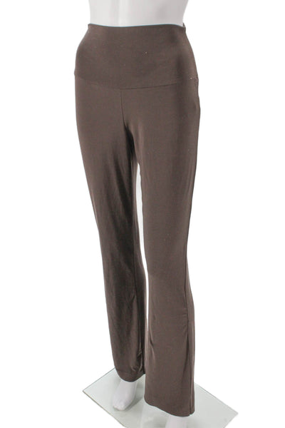 Norma Kamali Women Pants Brown Solid 95% Polyester 5% Spandex Size S
