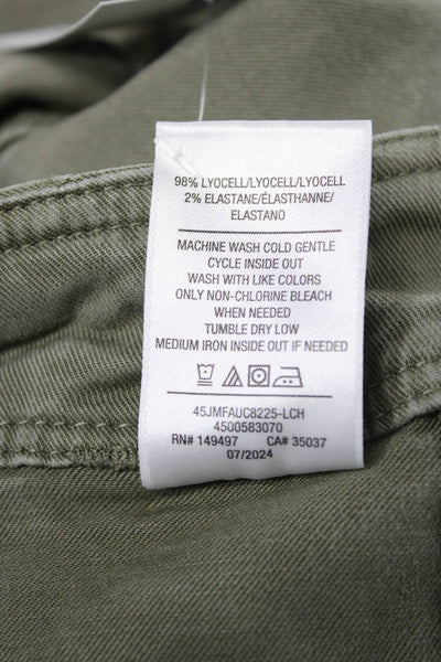 Joes Mens Cargo Pants Green 98% Lyocell 2% Elastane Button Size 36