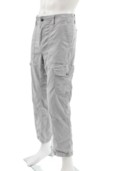 Joes Mens Cargo Pants Green 98% Lyocell 2% Elastane Button Size 36