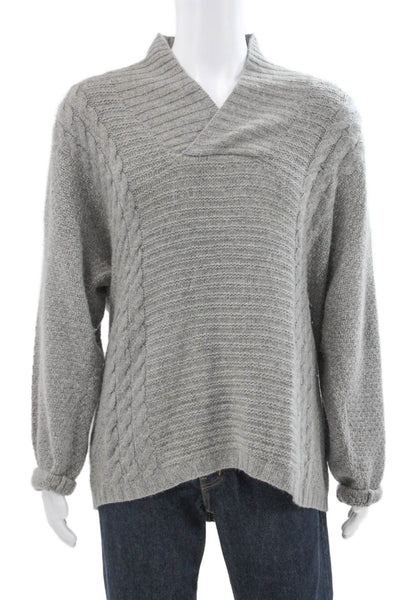 House Of Cashmere Unisex Adults Pullover Sweater Gray Cashmere Size XL