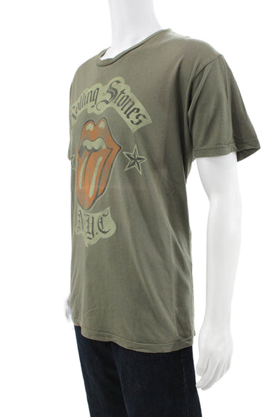 Junk Food Unisex Adults Band Graphic T-Shirt Green Crew Short Sleeve Size XL