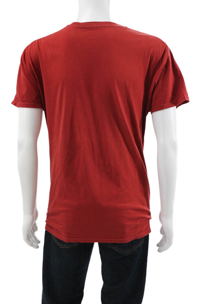 Project E Vintage Mens Red 100% Cotton Industrial Graphic Tee Size XL