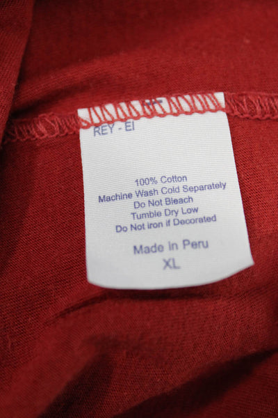 Project E Vintage Mens Red 100% Cotton Industrial Graphic Tee Size XL