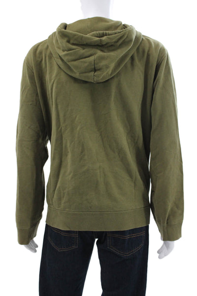 Polo Ralph Lauren Mens Full Zip Green Hoodie 85% Cotton Size 2XL