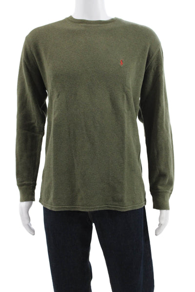 Polo Ralph Lauren Mens Green Cotton Long Sleeve T-Shirt Big & Tall Size 2XL