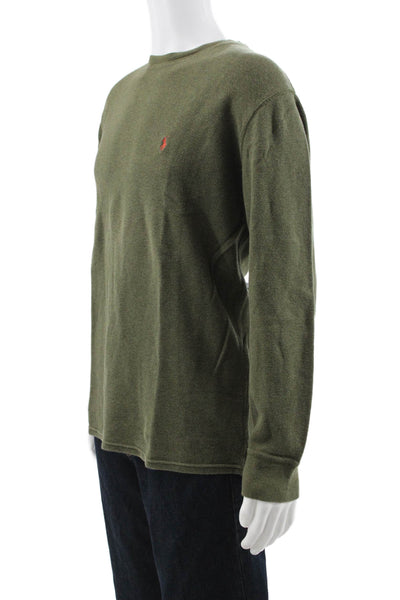 Polo Ralph Lauren Mens Green Cotton Long Sleeve T-Shirt Big & Tall Size 2XL