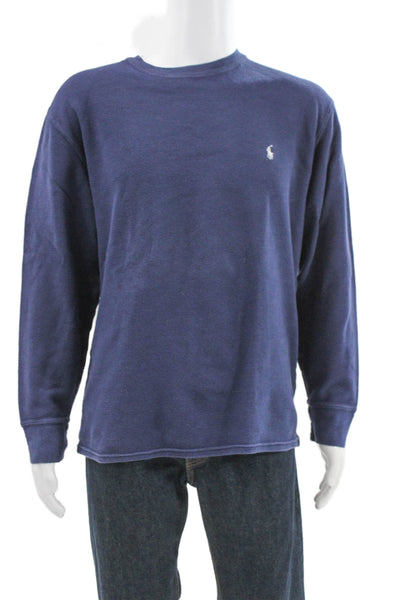 Polo Ralph Lauren Mens Basic Striped Blue Cotton Long Sleeve T-Shirt Size 2XL