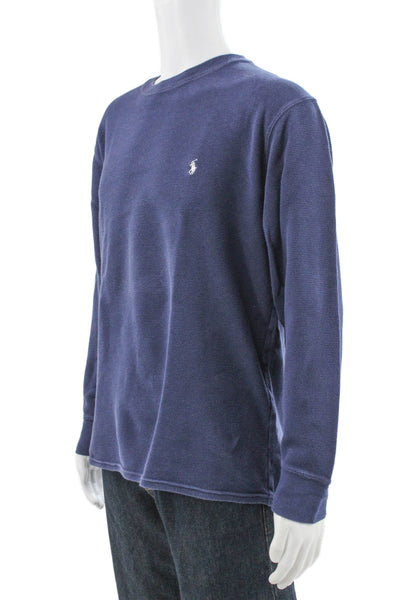 Polo Ralph Lauren Mens Basic Striped Blue Cotton Long Sleeve T-Shirt Size 2XL
