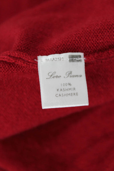 Loro Piana Mens Collared Cashmere Pullover Red Size 56