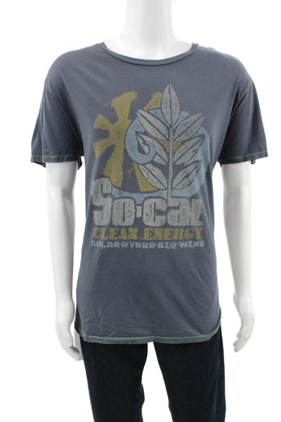Project E Vintage Mens Basic Graphic T-Shirt Gray 100% Cotton Crew Neck Size XL