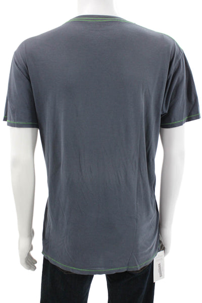 Project E Vintage Mens Basic Graphic T-Shirt Gray 100% Cotton Crew Neck Size XL