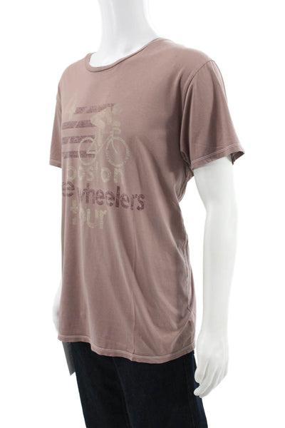 Project E Vintage Mens Pink Bicycle Graphic Basic Cotton Tee Size XL