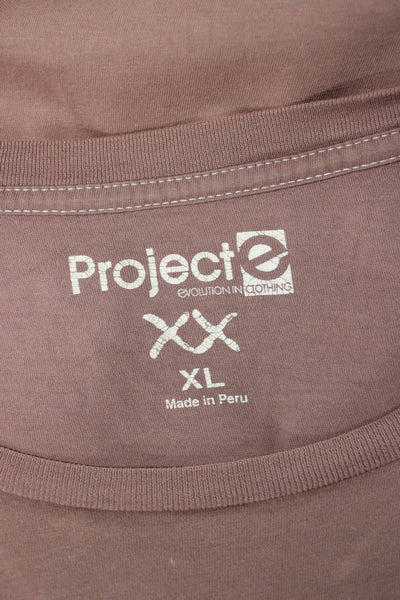 Project E Vintage Mens Brown Graphic Cycling Cotton T-Shirt Size XL