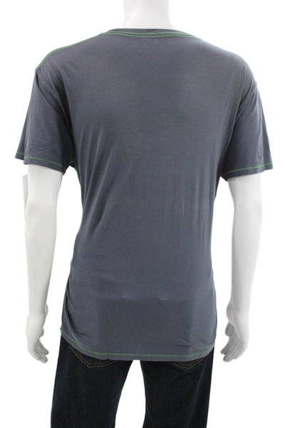 Project E Vintage Mens Basic Graphic Cotton T-Shirt Gray Size XL