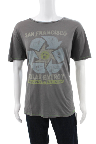 Project E Vintage Mens Graphic Tee Gray 100% Cotton San Francisco Size XL