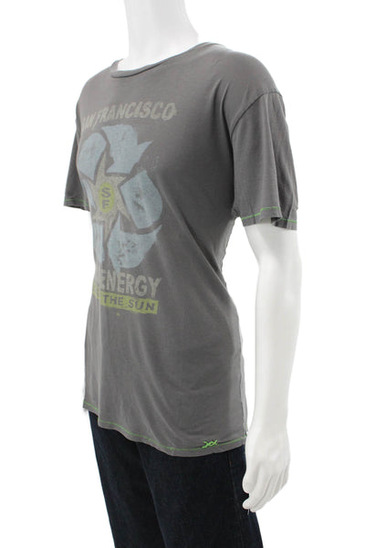 Project E Vintage Mens Graphic Tee Gray 100% Cotton San Francisco Size XL