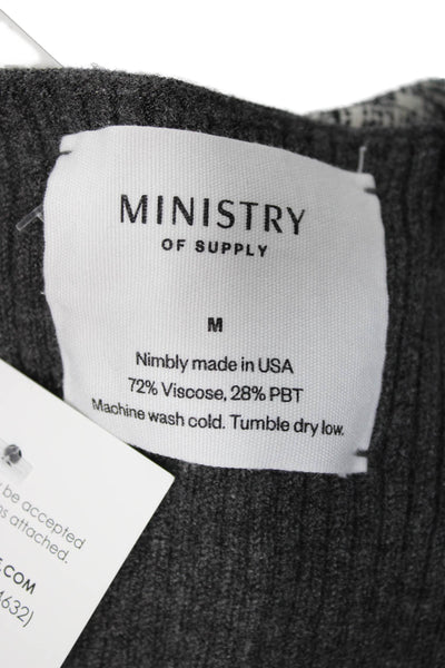 Ministry Of Style Womens Sweater Dress Gray Viscose Boat Neck Short Size M