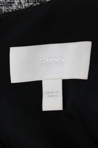 Boss Hugo Boss Women Shift Dress Black Viscose Knee Length Size 4