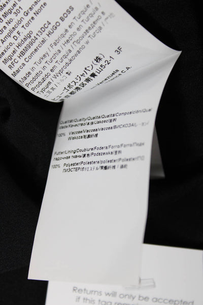 Boss Hugo Boss Women Shift Dress Black Viscose Knee Length Size 4