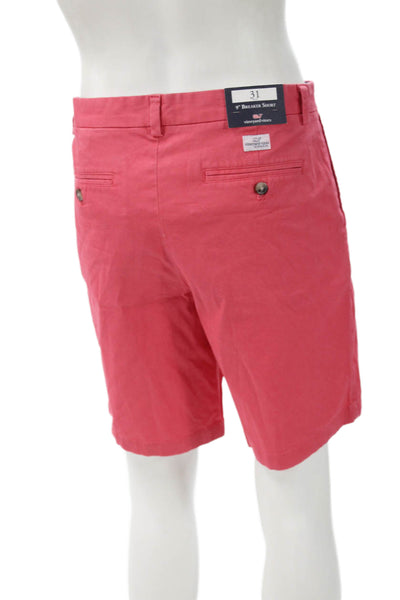 Vineyard Vines Mens Red Chino Shorts 98% Cotton Stretch Size 31