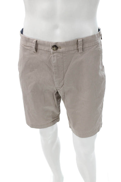 Vineyard Vines Men Chino Shorts Beige Button 98% Cotton Size 31