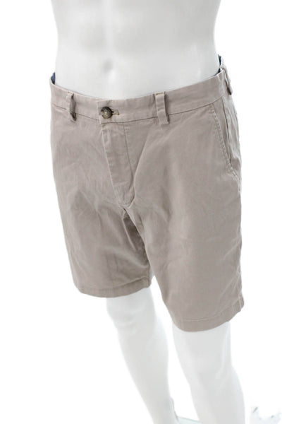 Vineyard Vines Men Chino Shorts Beige Button 98% Cotton Size 31
