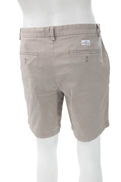 Vineyard Vines Men Chino Shorts Beige Button 98% Cotton Size 31