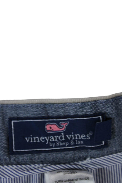 Vineyard Vines Men Chino Shorts Beige Button 98% Cotton Size 31
