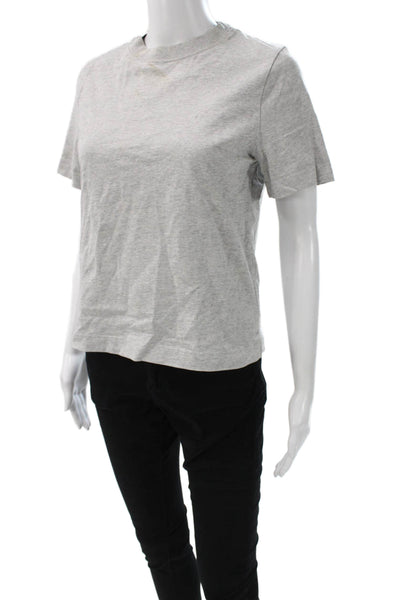 COS Women T-Shirt Gray Cotton Crew Neck Short Sleeve Basic Size S