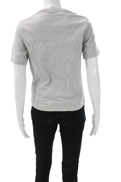 COS Women T-Shirt Gray Cotton Crew Neck Short Sleeve Basic Size S