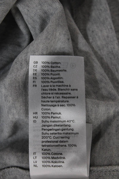 COS Women T-Shirt Gray Cotton Crew Neck Short Sleeve Basic Size S