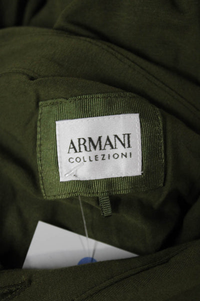 Armani Collezioni Mens T-Shirt Short Sleeve Green Cotton Size 2XL