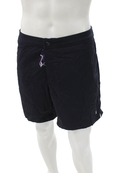 Ralph Lauren Mens Solid Blue Nylon Shorts Size 2XL