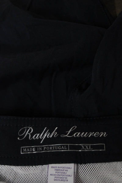 Ralph Lauren Mens Solid Blue Nylon Shorts Size 2XL