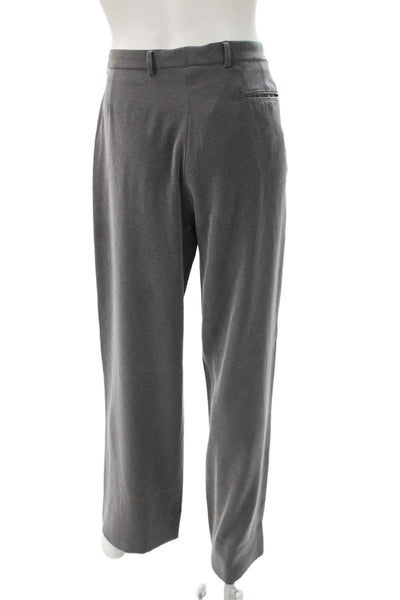 Armani Collezioni Mens Dress Pants Gray Herringbone Polyester Button Size 38
